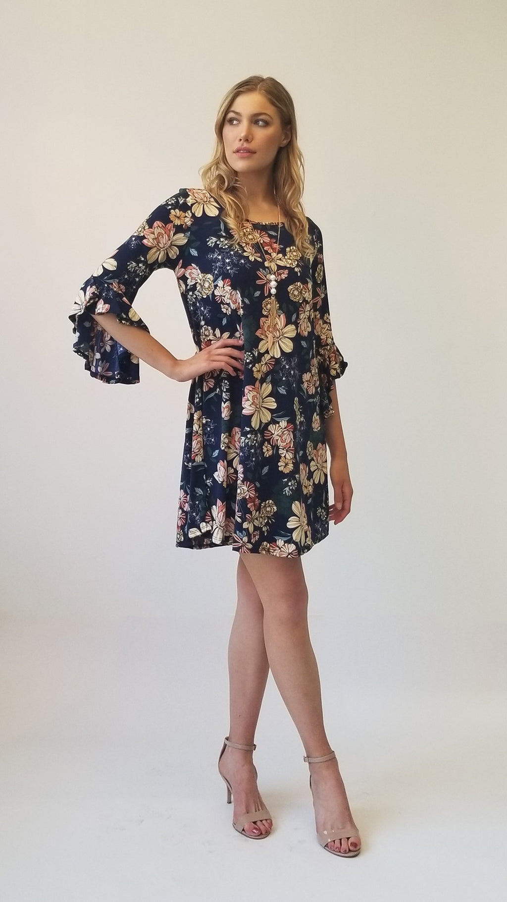 Floral puff print