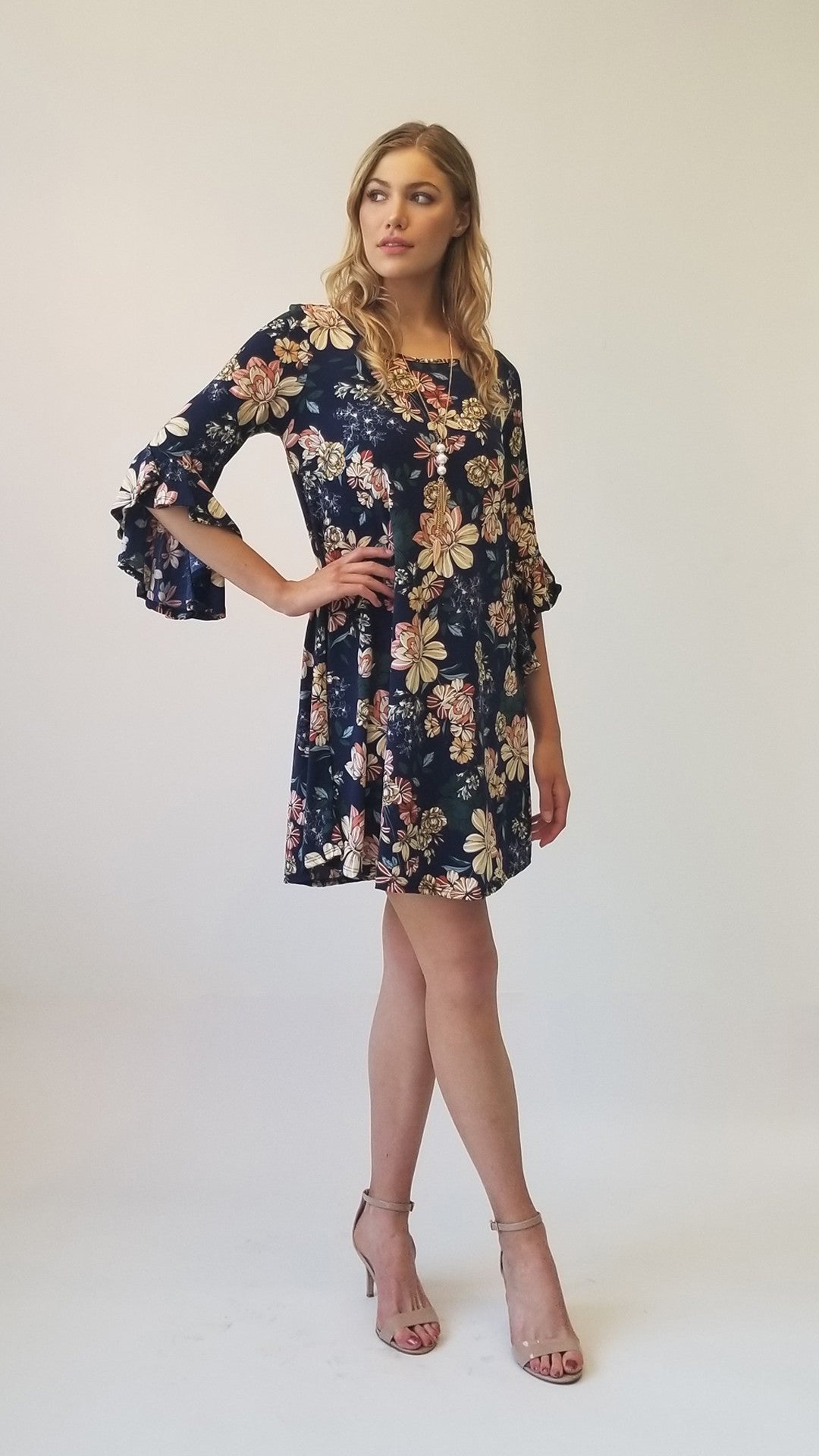 Floral puff print