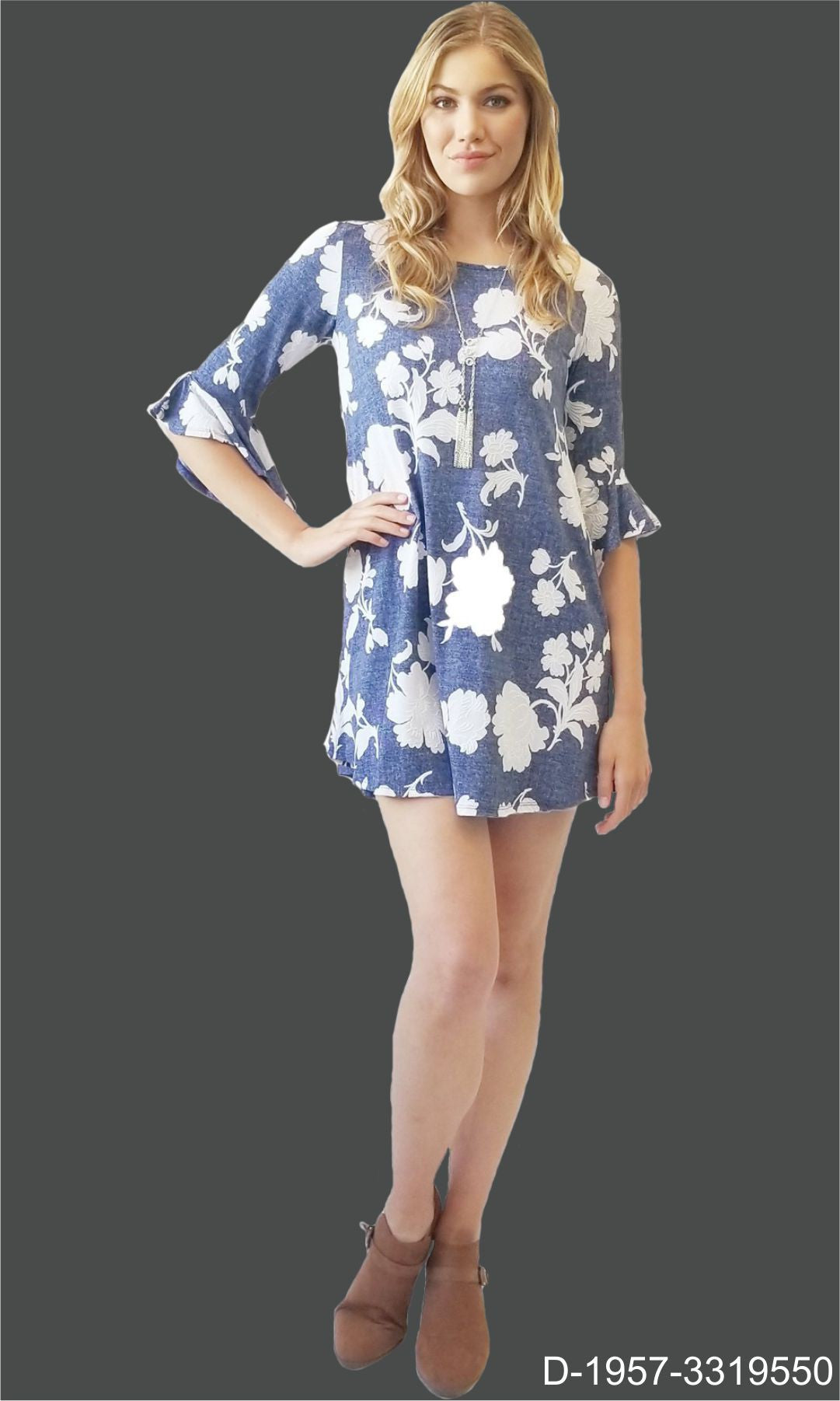 Floral puff print